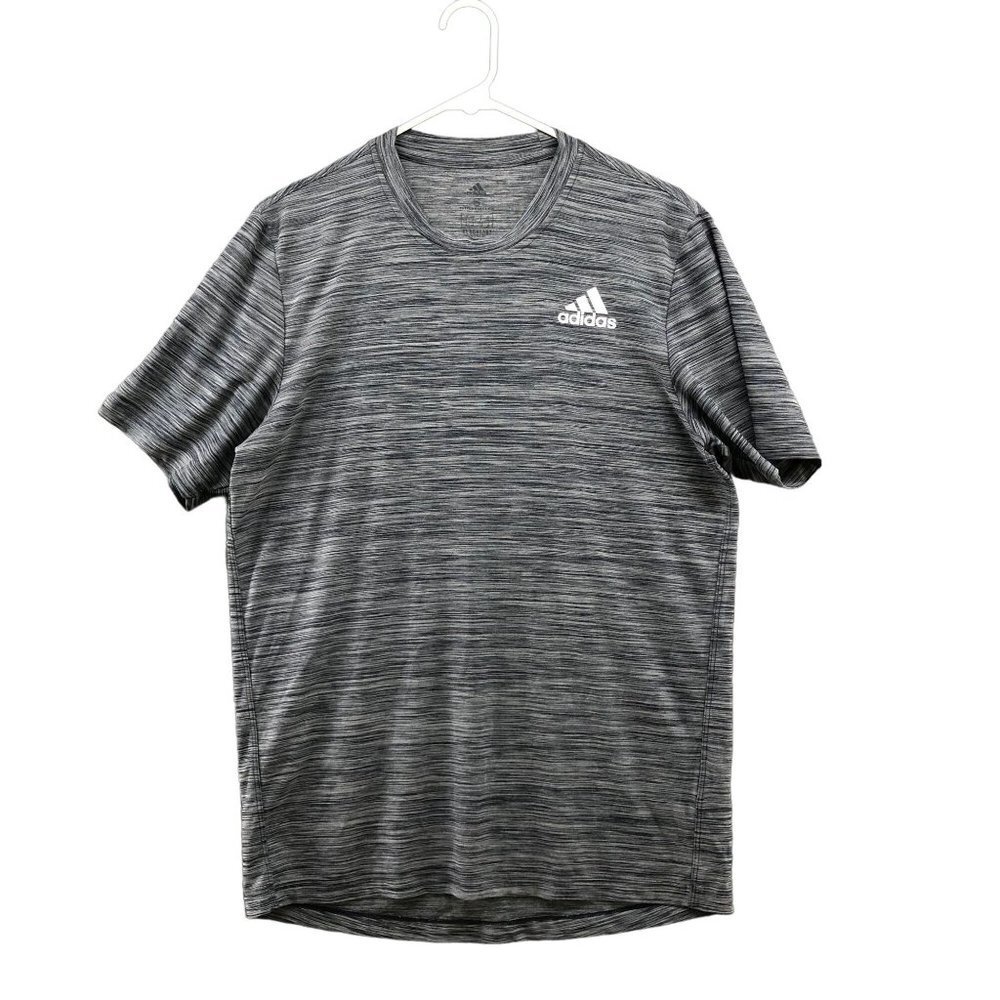 Adidas Active‎ T Shirt Mens S Short Sleeve Gray Performance Moisture Wicking